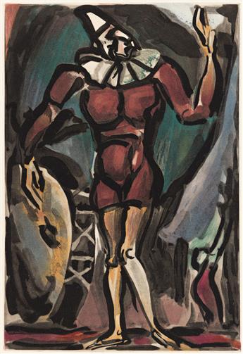 GEORGES ROUAULT Two color aquatints from Cirque.